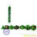 Bescon Mini Two Tone Polyhedral RPG Dice Set 10MM, Small Dice Set D4-D20 in Tube